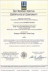 CE certificate Primero
